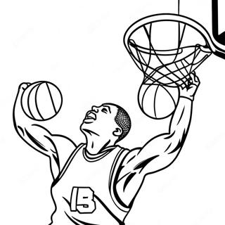 Pagina Para Colorear De Un Jugador De Baloncesto Dando Un Mate 6885-5597