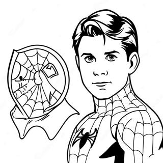 Pagina Para Colorear De Spiderman Tom Holland 68873-56774