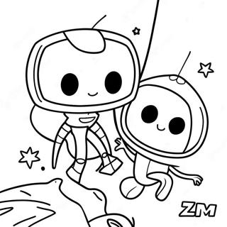 Pagina Para Colorear De Zim Y Gir En El Espacio 6895-5607