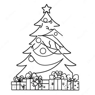 Pagina Para Colorear Del Arbol De Navidad Festivo 68994-56873