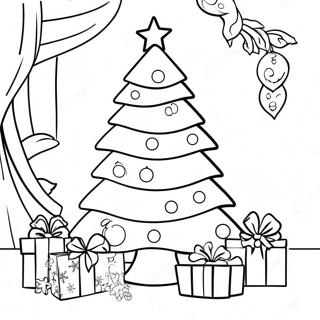 Pagina Para Colorear Del Arbol De Navidad Festivo 68994-56874