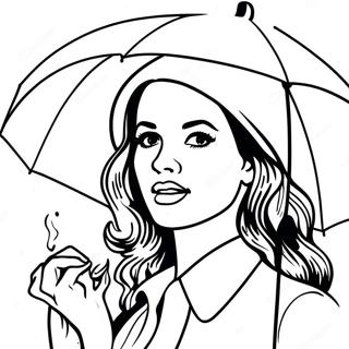 Pagina Para Colorear De Lana Del Rey Cantando Bajo La Lluvia 69004-56885