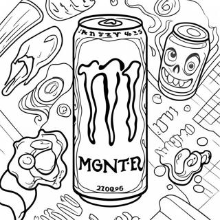 Pagina Para Colorear De La Lata De Bebida Monster Energy 69034-56899