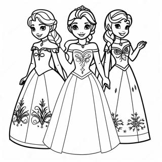 Pagina Para Colorear De Munecas De Papel De Las Princesas De Frozen 69044-56935