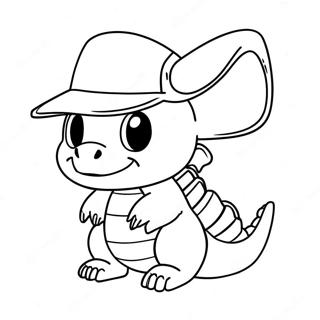 Pagina Para Colorear De Cubone Con Un Casco De Hueso 69084-56956