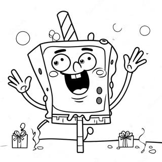 Spongebob Feliz Cumpleaños Páginas Para Colorear