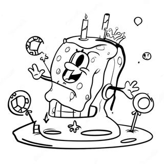 Pagina Para Colorear De Spongebob Feliz Cumpleanos 69113-56966