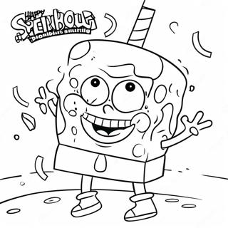 Pagina Para Colorear De Spongebob Feliz Cumpleanos 69113-56967