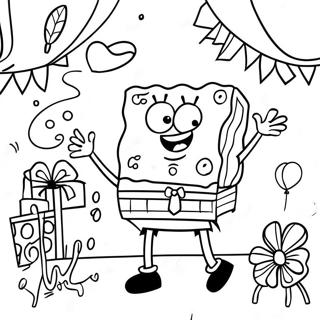 Pagina Para Colorear De Spongebob Feliz Cumpleanos 69113-56968