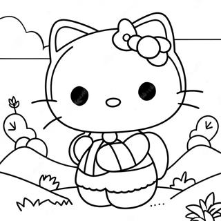 Pagina Para Colorear De La Aventura De Hello Kitty 6914-5618