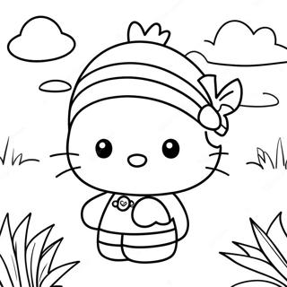 Pagina Para Colorear De La Aventura De Hello Kitty 6914-5619