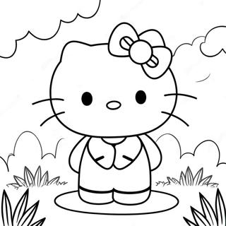 Pagina Para Colorear De La Aventura De Hello Kitty 6914-5620