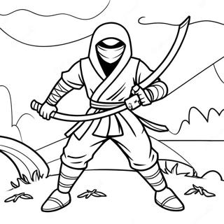 Ninja Nocturno Páginas Para Colorear