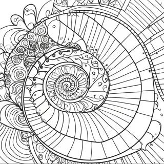 Pagina Para Colorear La Espiral De Fibonacci 69203-57031