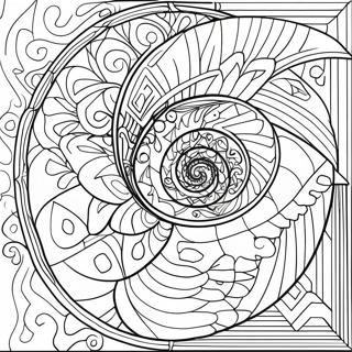 Pagina Para Colorear La Espiral De Fibonacci 69203-57032