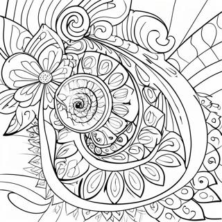 Pagina Para Colorear La Secuencia De Fibonacci Colorida 69204-57028