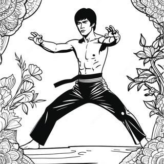 Bruce Lee Páginas Para Colorear