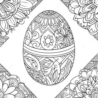 Pagina Para Colorear De Huevo Pysanky Intrincado 69374-57173