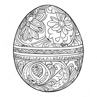 Pagina Para Colorear De Huevo Pysanky Intrincado 69374-57174