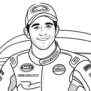 Pagina Para Colorear De Chase Elliott En Coche De Carreras 69394-57188