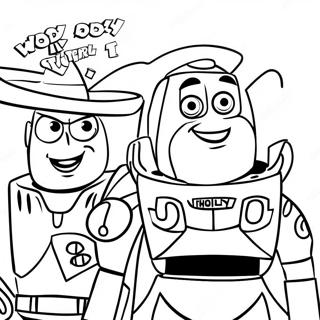 Pagina Para Colorear De La Aventura De Woody Y Buzz Lightyear 6945-5647