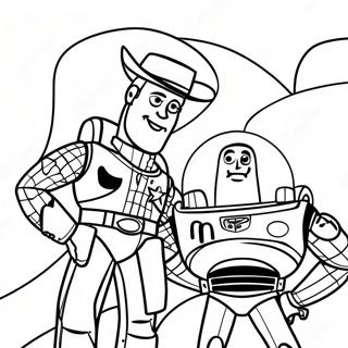 Pagina Para Colorear De La Aventura De Woody Y Buzz Lightyear 6945-5648