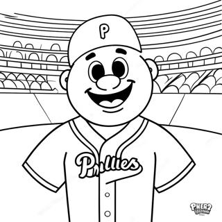 Mascota De Los Phillies Páginas Para Colorear