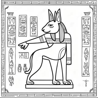 Pagina Para Colorear De Anubis Con Jeroglificos 69584-57347