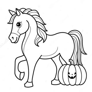 Pagina Para Colorear De Caballo De Halloween 69843-57526