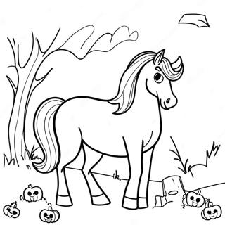 Pagina Para Colorear De Caballo De Halloween 69843-57527