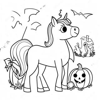 Pagina Para Colorear De Caballo De Halloween 69843-57759