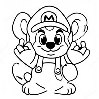 Mario Tanooki Páginas Para Colorear