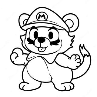 Pagina Para Colorear De Mario Tanooki 69963-57615