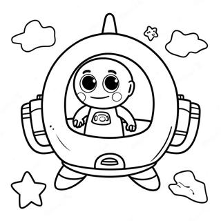 Pagina Para Colorear Del Lindisimo Alienigena De Toy Story En La Nave Espacial 69994-57883