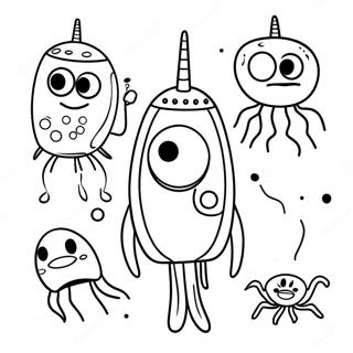 Pagina Para Colorear De Personajes De Plancton Adorables 70014-57900