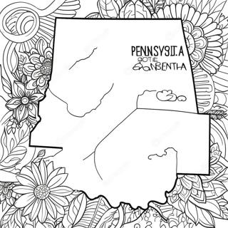 Pagina Para Colorear Del Contorno Del Estado De Pensilvania 70033-57909