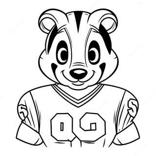 Pagina Para Colorear De Bucky Badger En Uniforme Deportivo 70114-57982