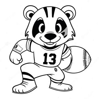 Pagina Para Colorear De Bucky Badger En Uniforme Deportivo 70114-57984