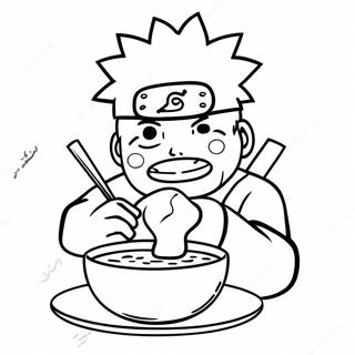 Naruto Comiendo Ramen Páginas Para Colorear