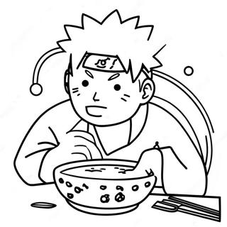 Pagina Para Colorear De Naruto Disfrutando De Un Delicioso Ramen 70124-57991