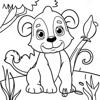 Pagina Para Colorear De Lindos Animales De La Jungla 70134-57986