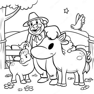 Pagina Para Colorear De Viejo Macdonald Con Animales De Granja 70184-58026