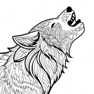 Pagina Para Colorear De Lobo Aullador Majestuoso 7025-5717