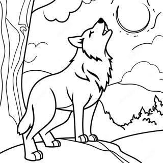 Pagina Para Colorear De Lobo Aullador Majestuoso 7025-5719