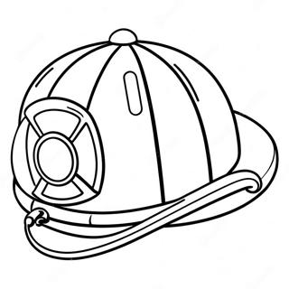 Pagina Para Colorear De Un Sombrero De Bombero Brillante 70374-58187