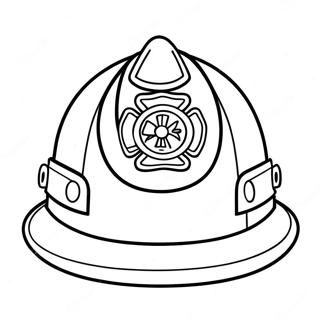 Pagina Para Colorear De Un Sombrero De Bombero Brillante 70374-58188