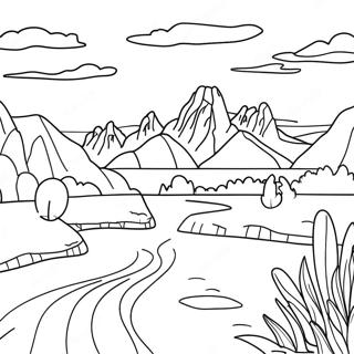 Pagina Para Colorear De Paisaje De Wyoming 70453-58247