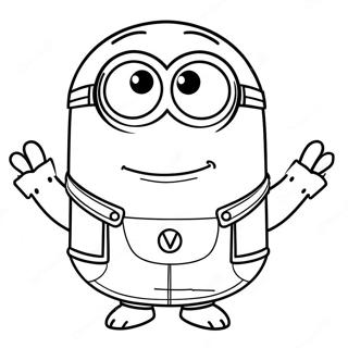 Minion Kevin Páginas Para Colorear