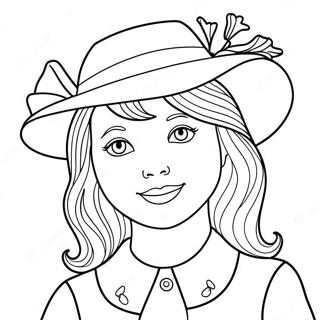 Pagina Para Colorear De Madeline Con Su Iconico Sombrero 70534-58315