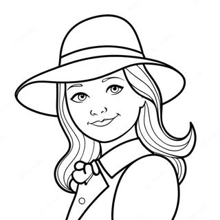 Pagina Para Colorear De Madeline Con Su Iconico Sombrero 70534-58316